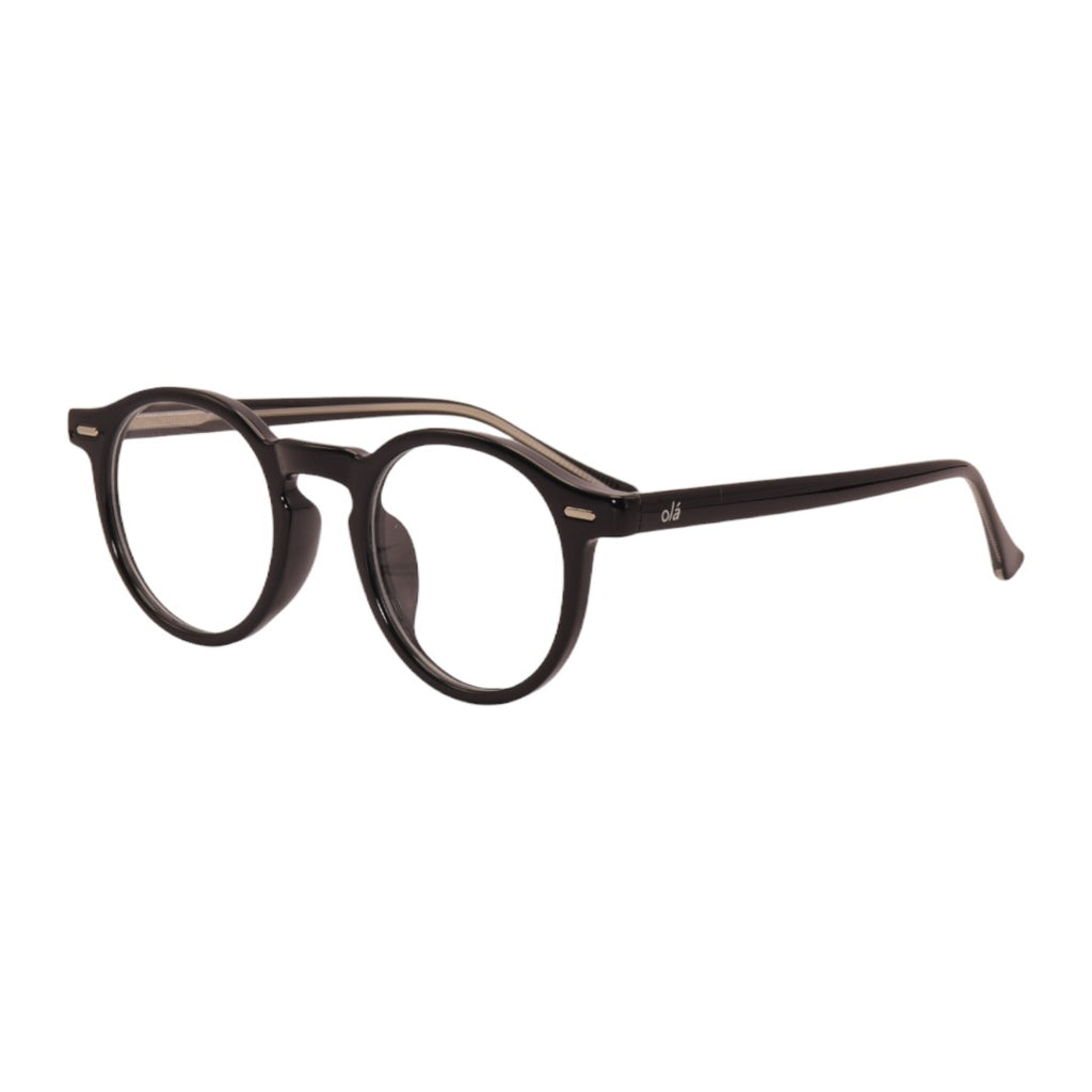 Armação para óculos de grau tr-90-nylon redondo preto