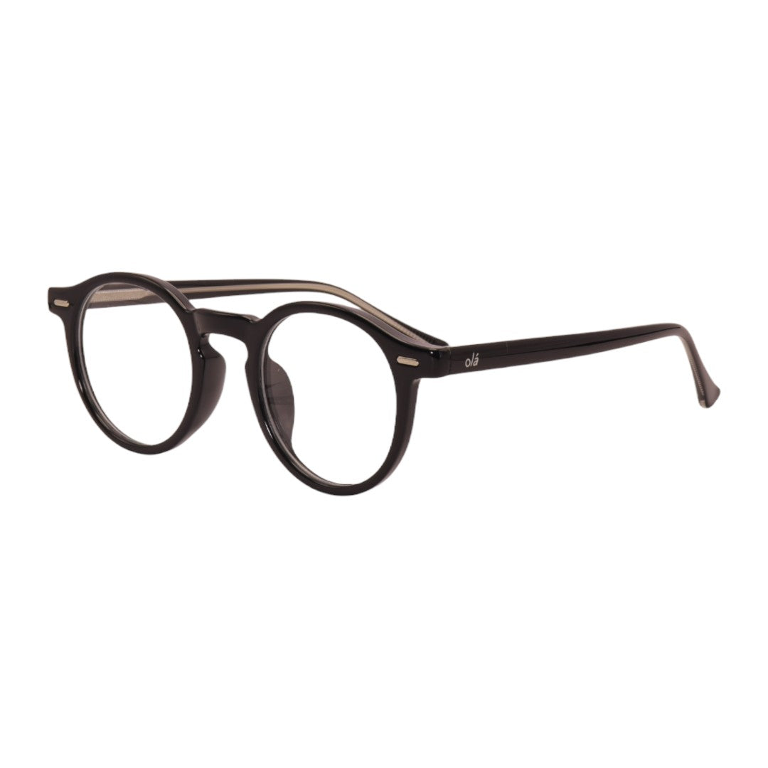 Armação para óculos de grau tr-90-nylon redondo preto