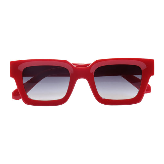 Óculos de sol tr-90-nylon retangular vermelho