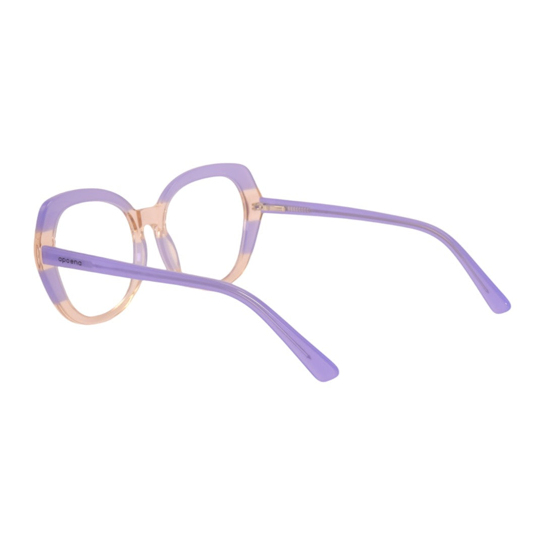 Armação para óculos de grau acetato redondo verde/ azul