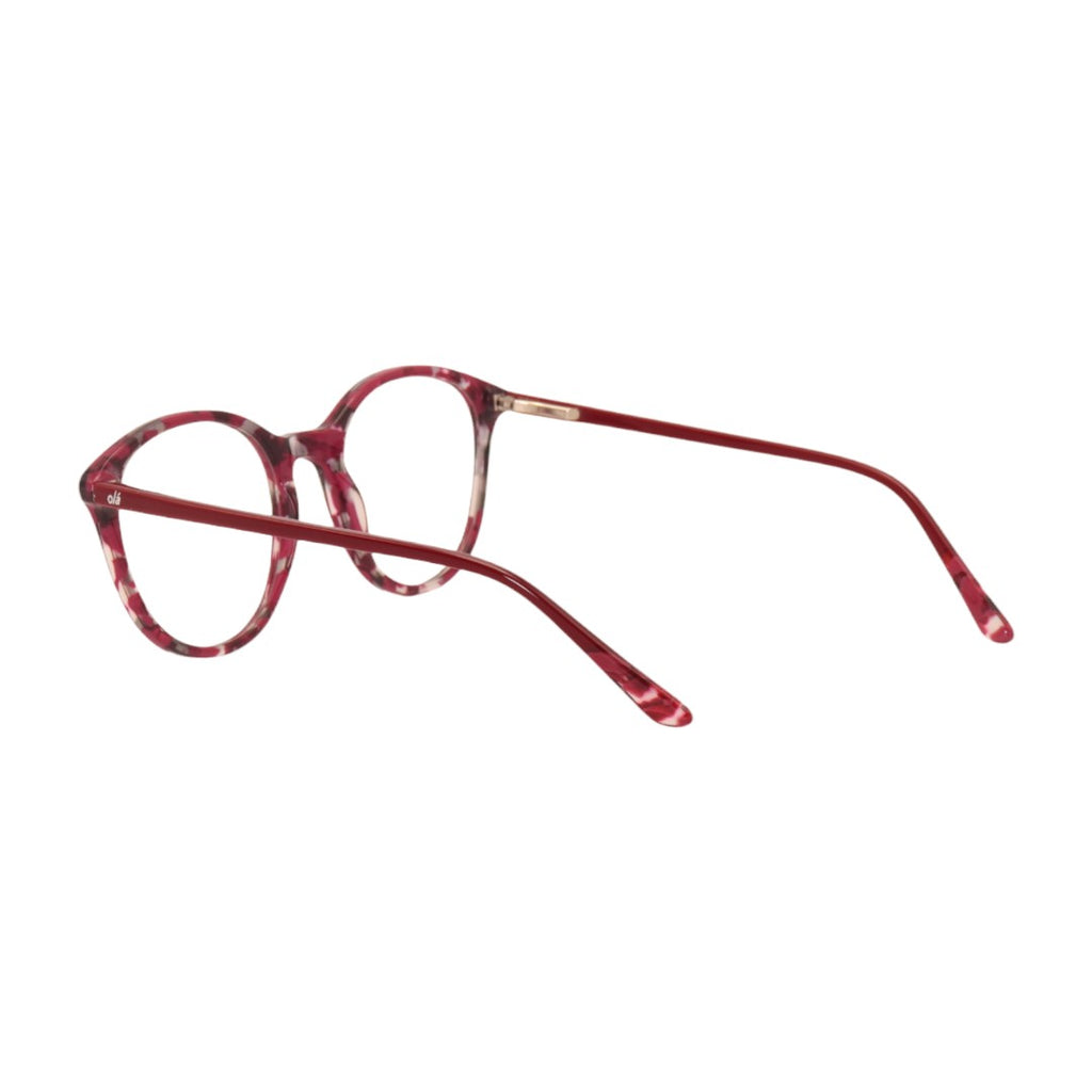 Armação para óculos de grau tr-90-nylon redondo vermelho