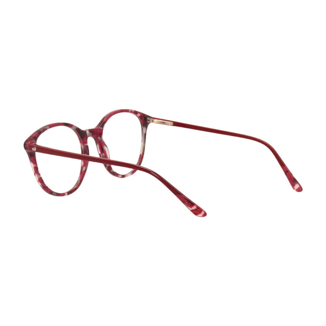 Armação para óculos de grau tr-90-nylon redondo vermelho