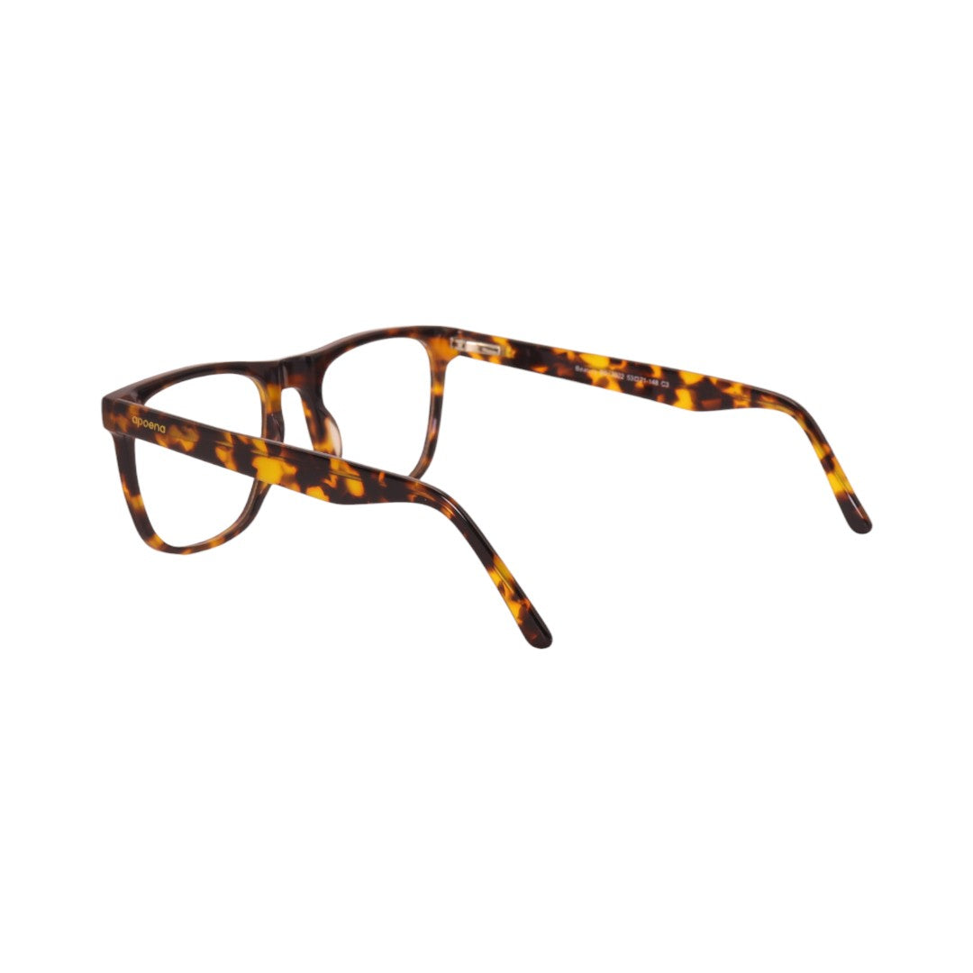 Armação para óculos de grau acetato retangular tartaruga/ preto