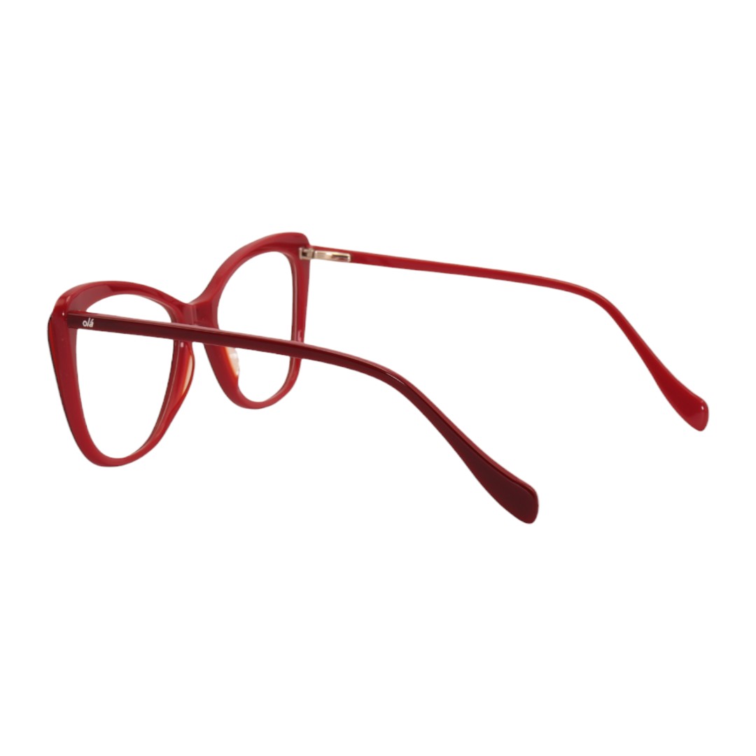 Armação para óculos de grau tr-90-nylon gatinho vermelho