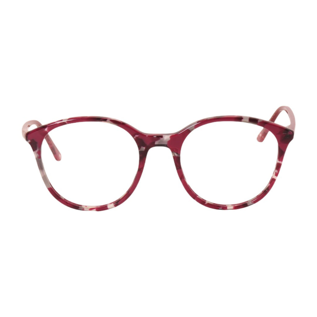 Armação para óculos de grau tr-90-nylon redondo vermelho