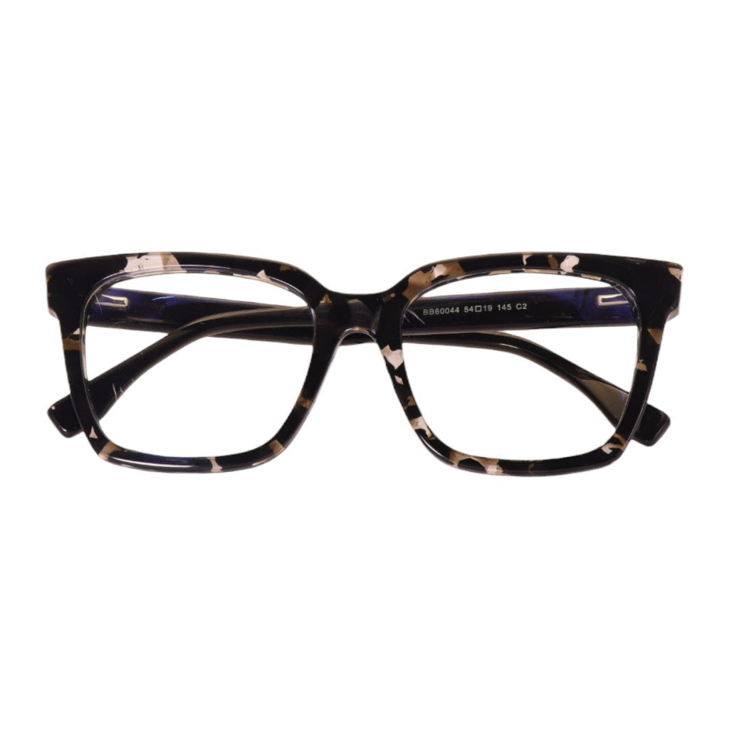 Armação para óculos de grau acetato quadrado rosa/ tartaruga