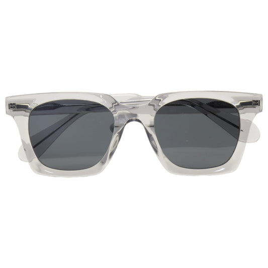 Óculos de sol acetato quadrado transparente/ preto
