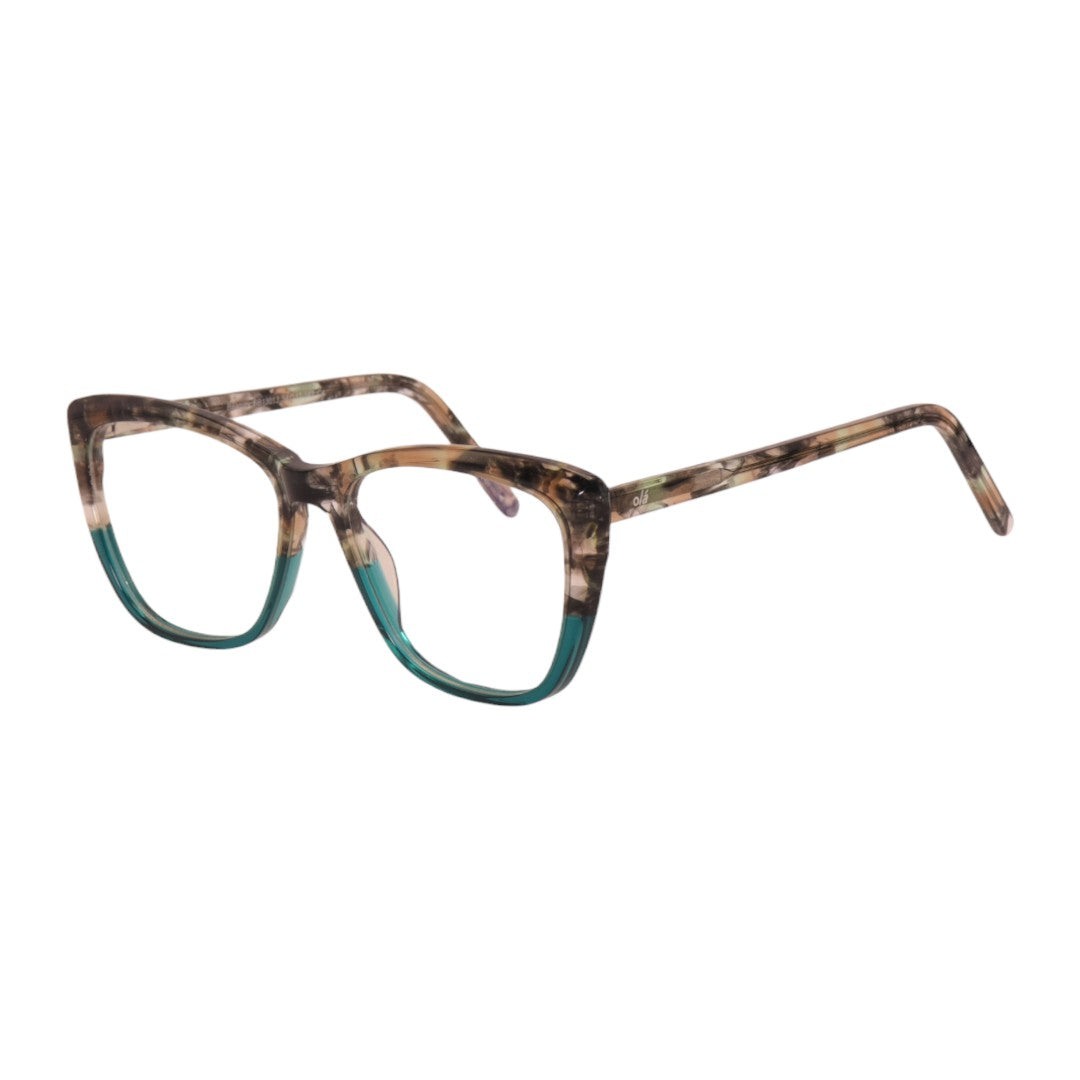 Armação para óculos de grau tr-90-nylon gatinho grafite/ azul