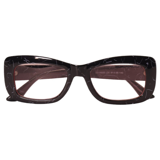Armação para óculos de grau tr-90-nylon retangular preto