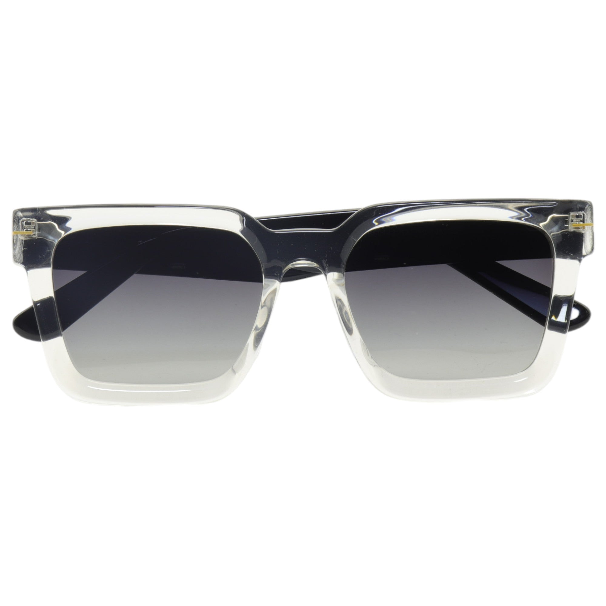 Óculos de sol acetato retangular amarela/ preto/ transparente