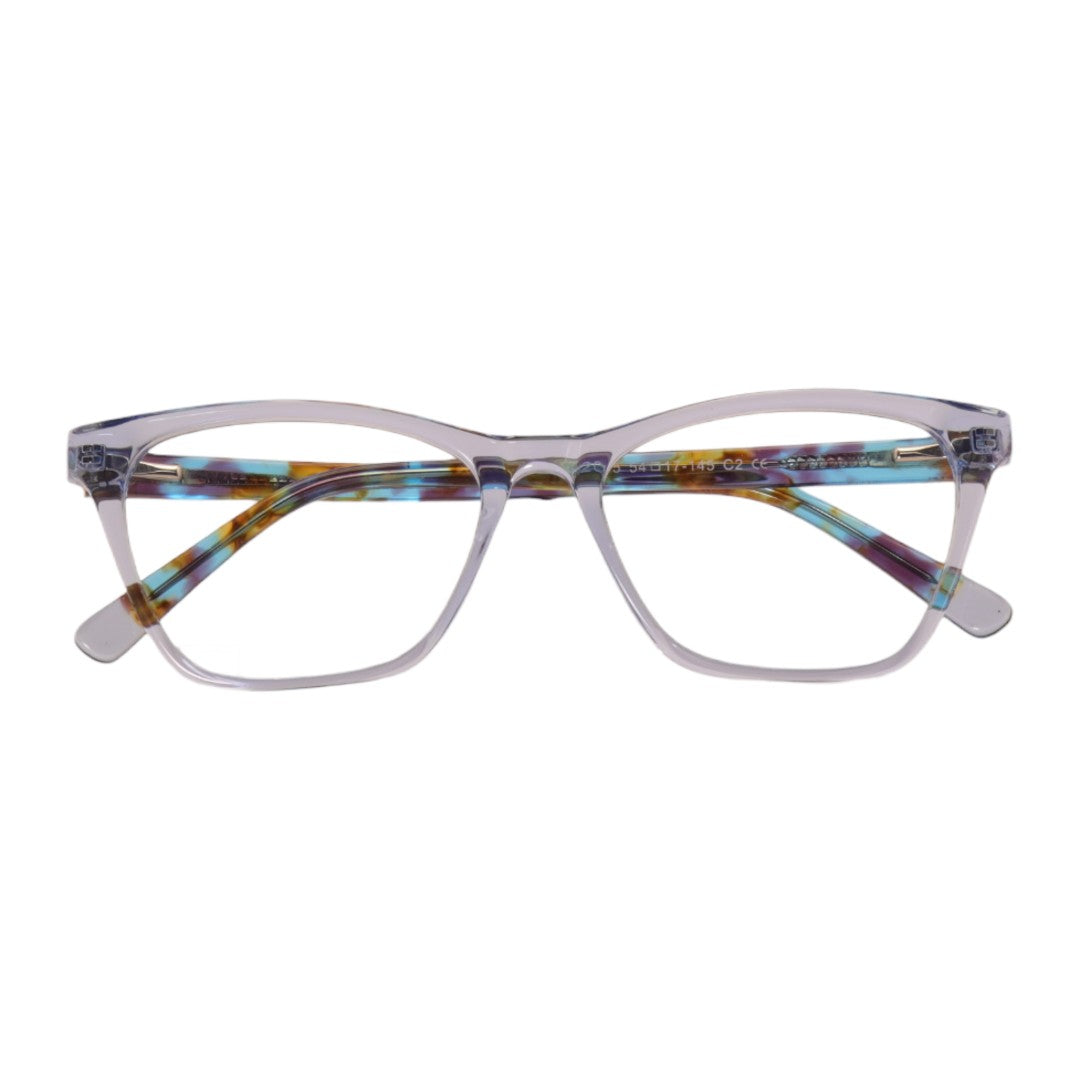 Armação para óculos de grau tr-90-nylon gatinho azul/ preto