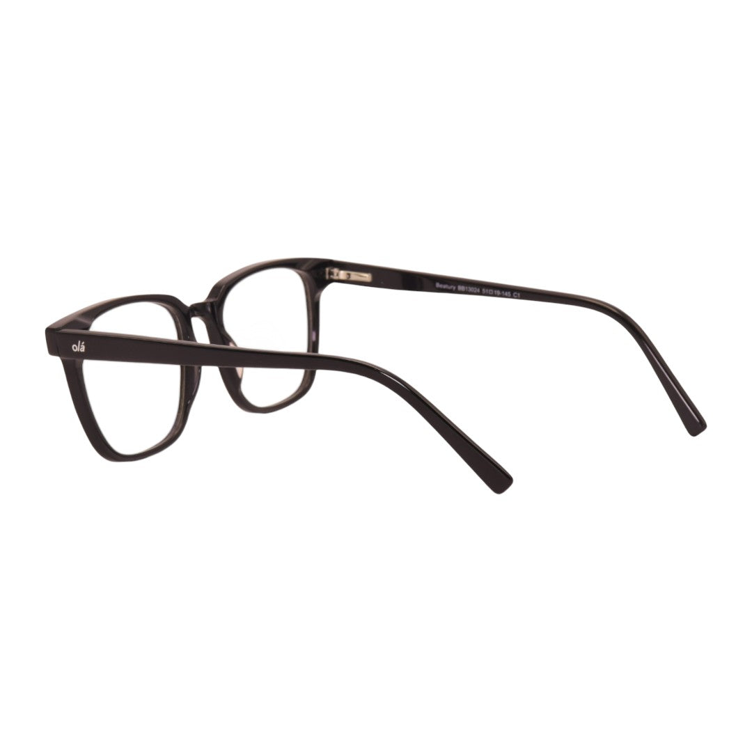 Armação para óculos de grau tr-90-nylon quadrado preto/ grafite