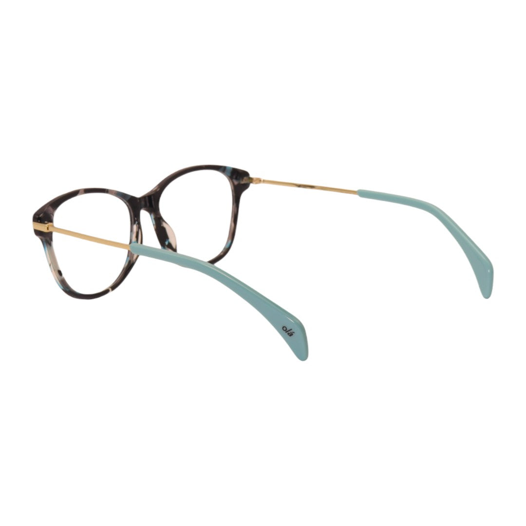 Armação para óculos de grau tr-90-nylon retangular verde/ azul