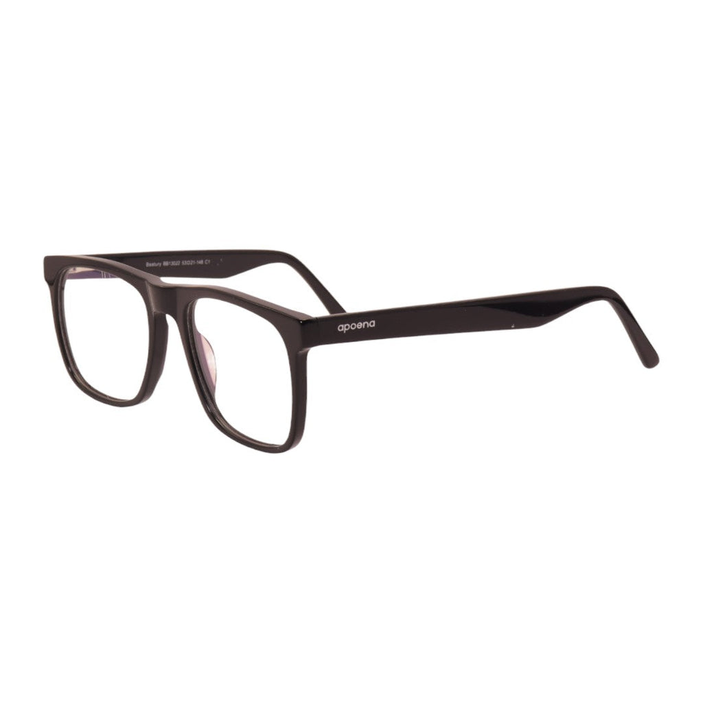 Armação para óculos de grau acetato retangular tartaruga/ preto
