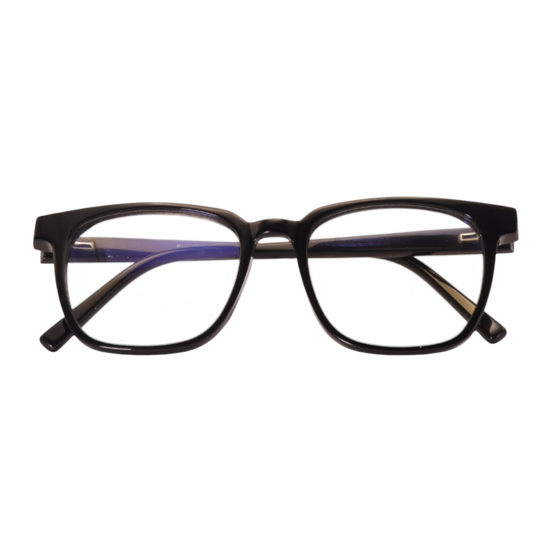 Armação para óculos de grau tr-90-nylon quadrado preto/ grafite