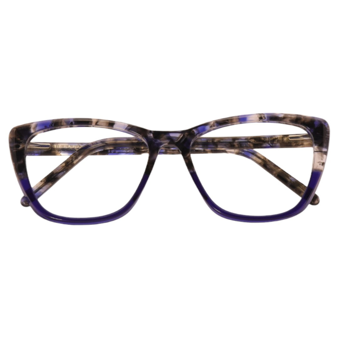 Armação para óculos de grau tr-90-nylon gatinho grafite/ azul