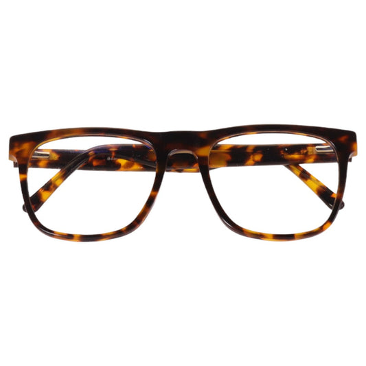Armação para óculos de grau acetato retangular tartaruga/ preto