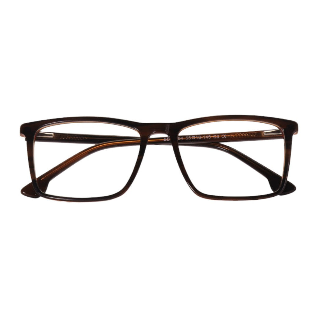Armação para óculos de grau tr-90-nylon retangular preto/ grafite/ vermelho