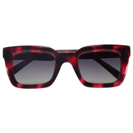 Óculos de sol acetato quadrado vermelho