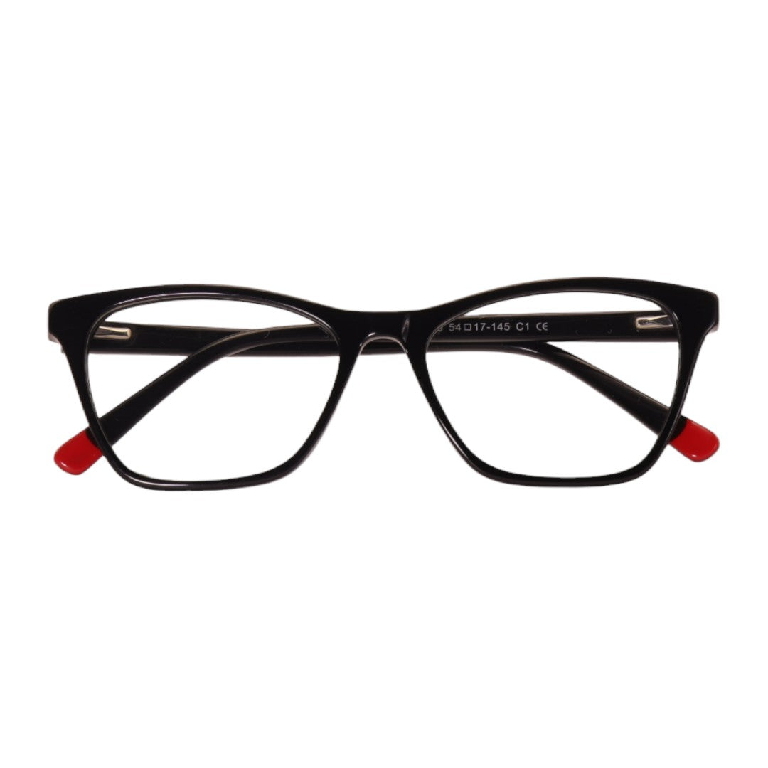 Armação para óculos de grau tr-90-nylon gatinho azul/ preto