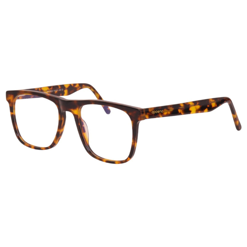 Armação para óculos de grau acetato retangular tartaruga/ preto