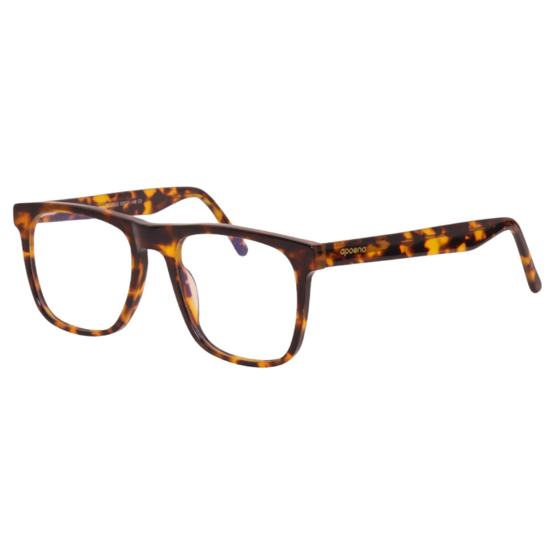 Armação para óculos de grau acetato retangular tartaruga/ preto
