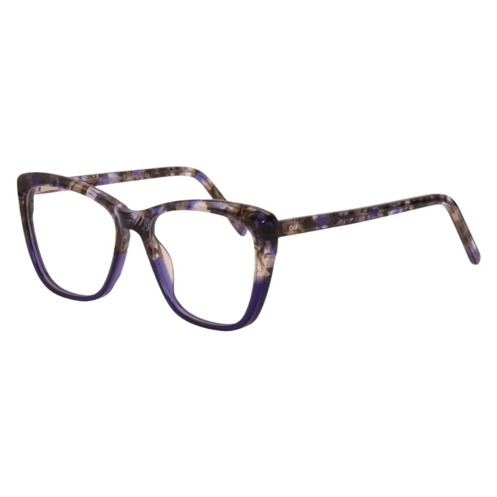 Armação para óculos de grau tr-90-nylon gatinho grafite/ azul
