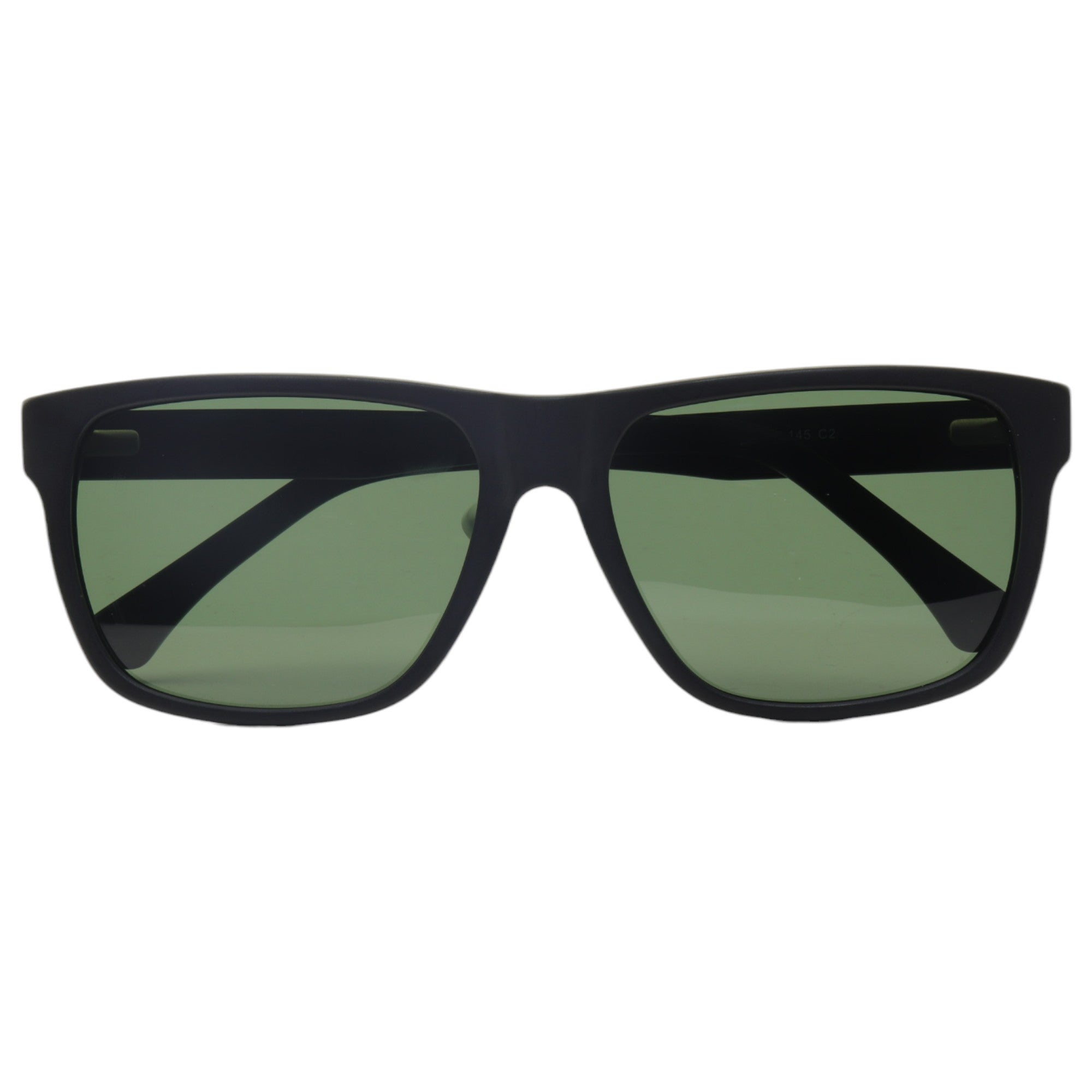 Óculos de sol acetato retangular grafite/ preto