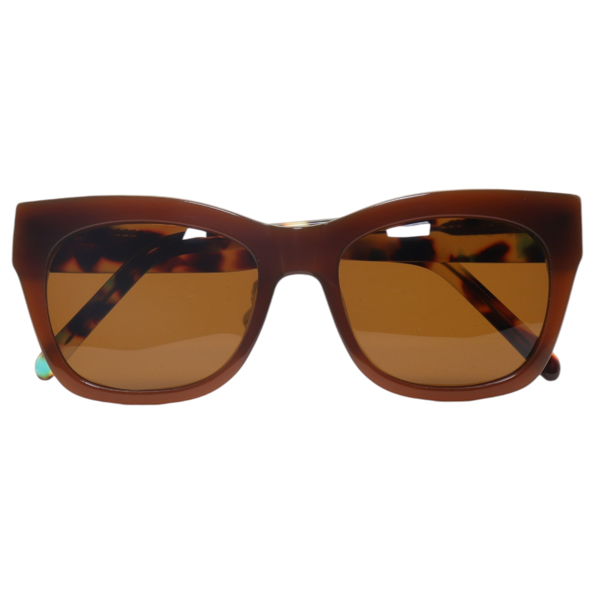Óculos de sol acetato retangular marrom