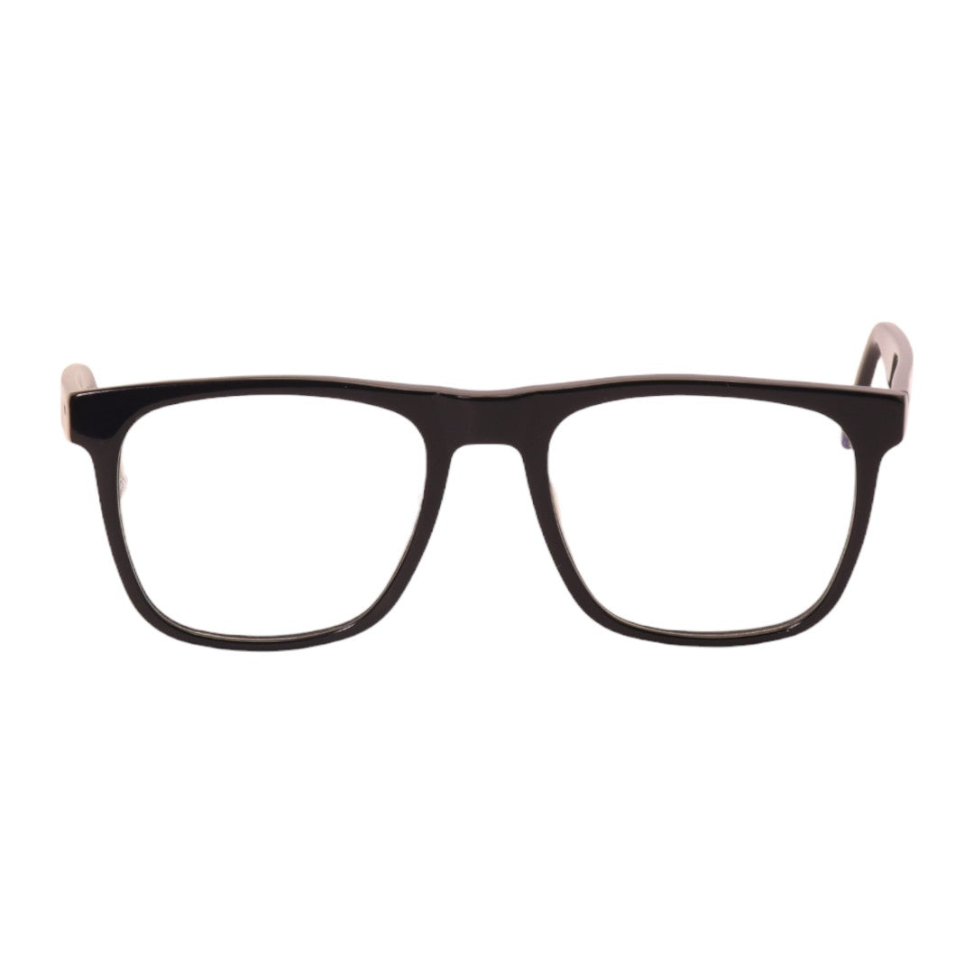 Armação para óculos de grau acetato retangular tartaruga/ preto