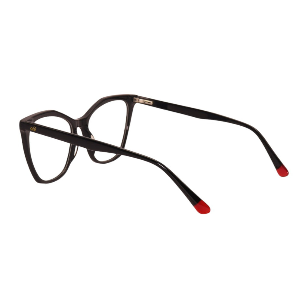 Armação para óculos de grau tr-90-nylon gatinho preto