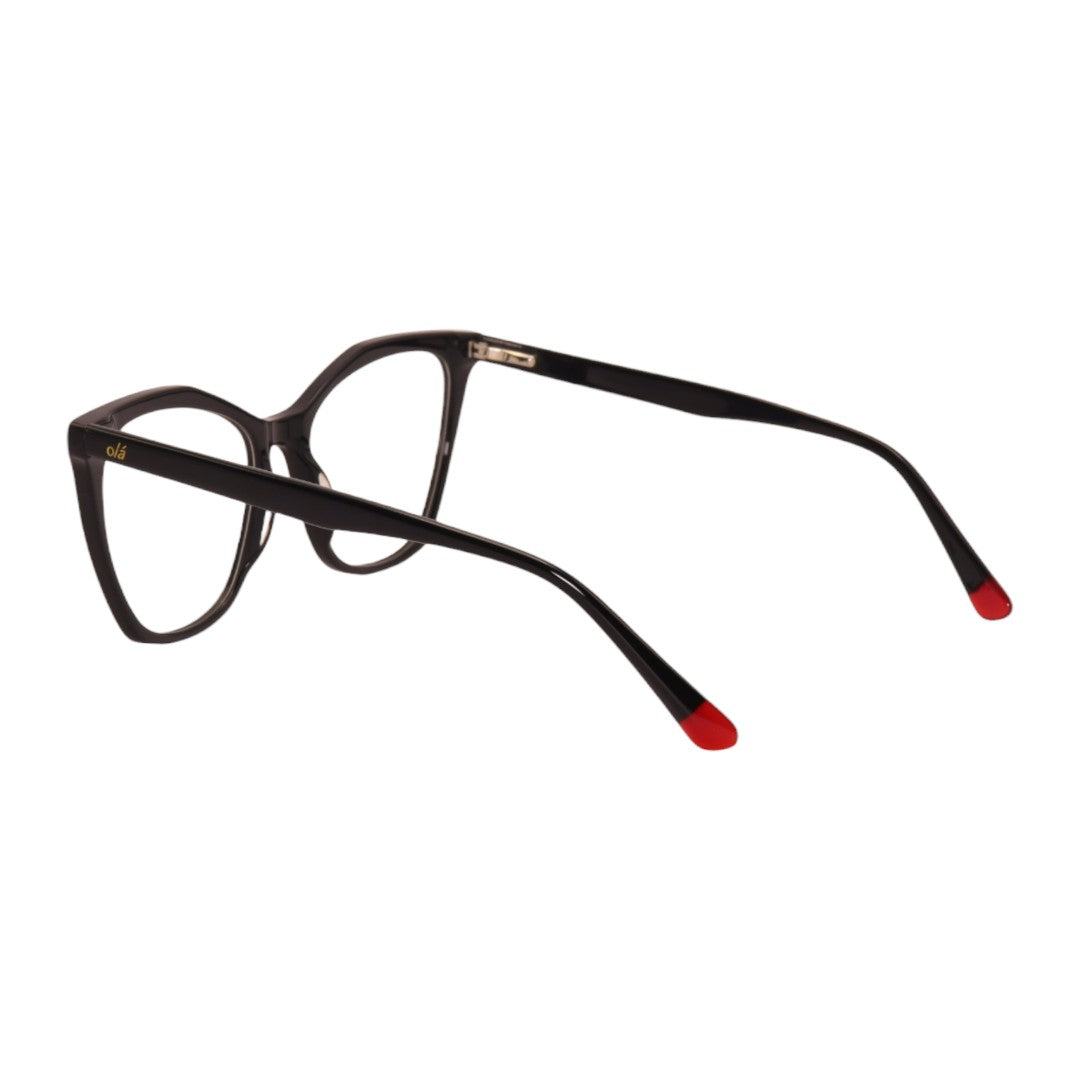 Armação para óculos de grau tr-90-nylon gatinho preto