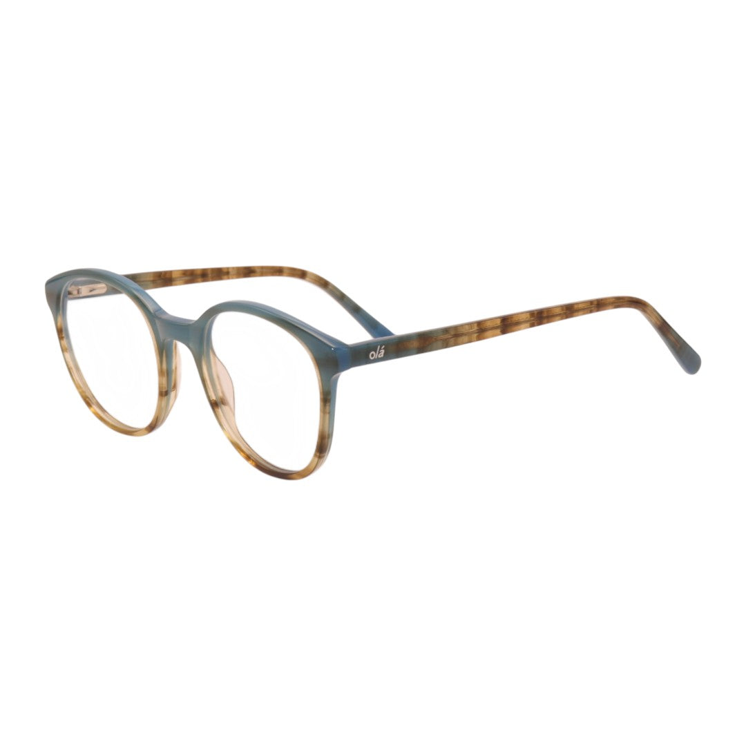 Armação para óculos de grau tr-90-nylon redondo azul