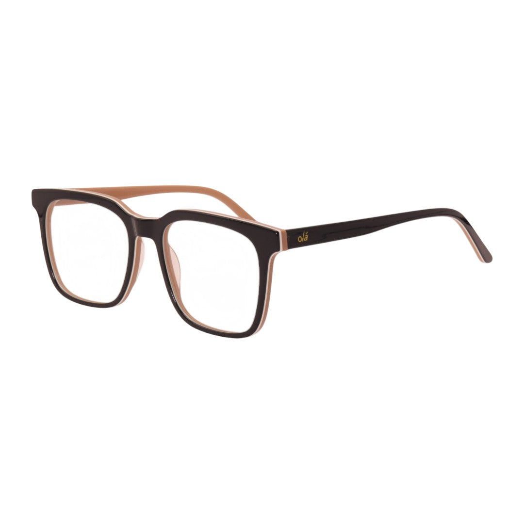 Armação para óculos de grau tr-90-nylon retangular preto