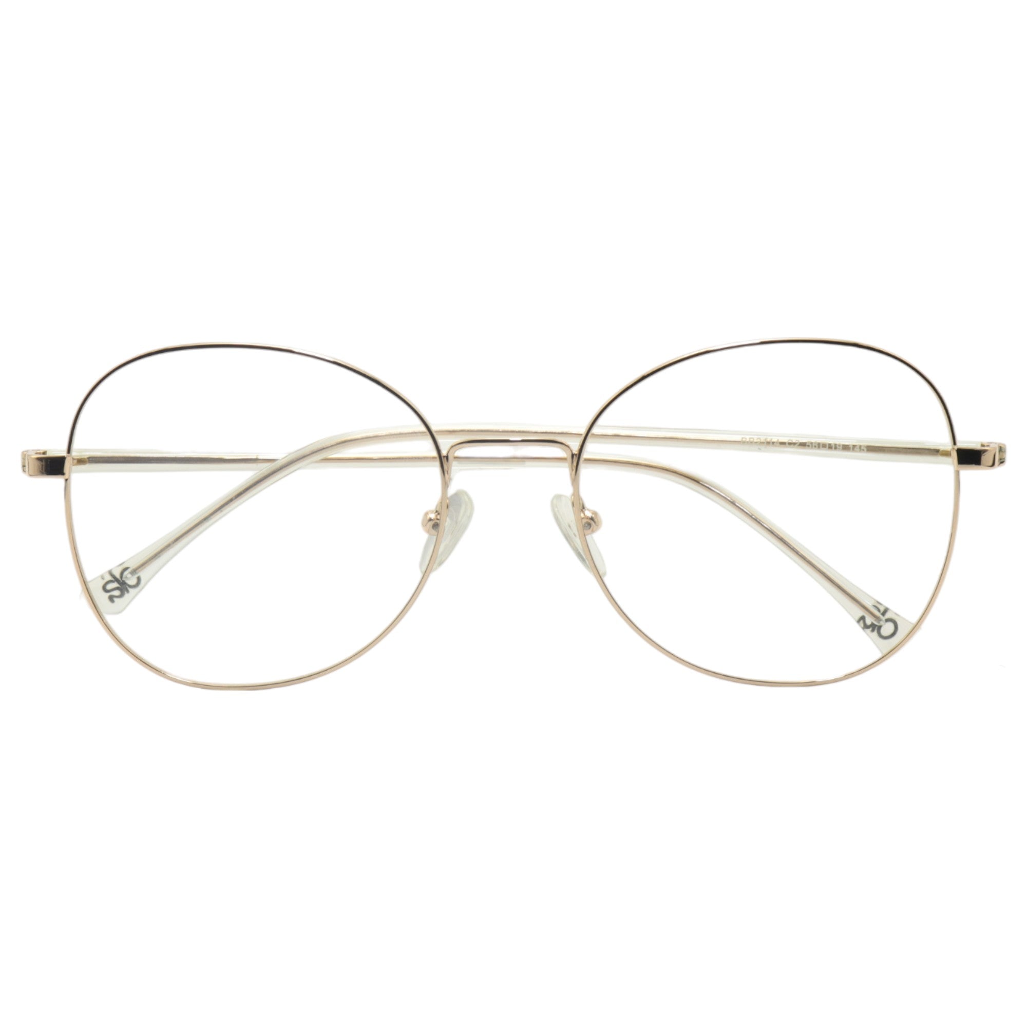 Armação para óculos de grau metal redondo prateado/ dourado