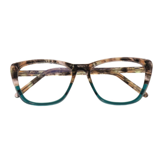 Armação para óculos de grau tr-90-nylon gatinho grafite/ azul