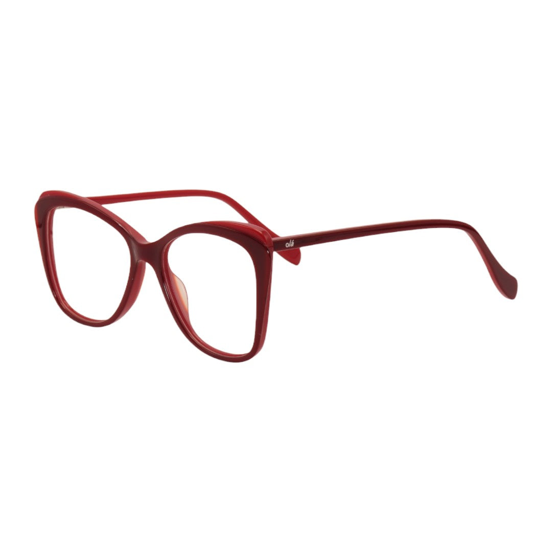 Armação para óculos de grau tr-90-nylon gatinho vermelho