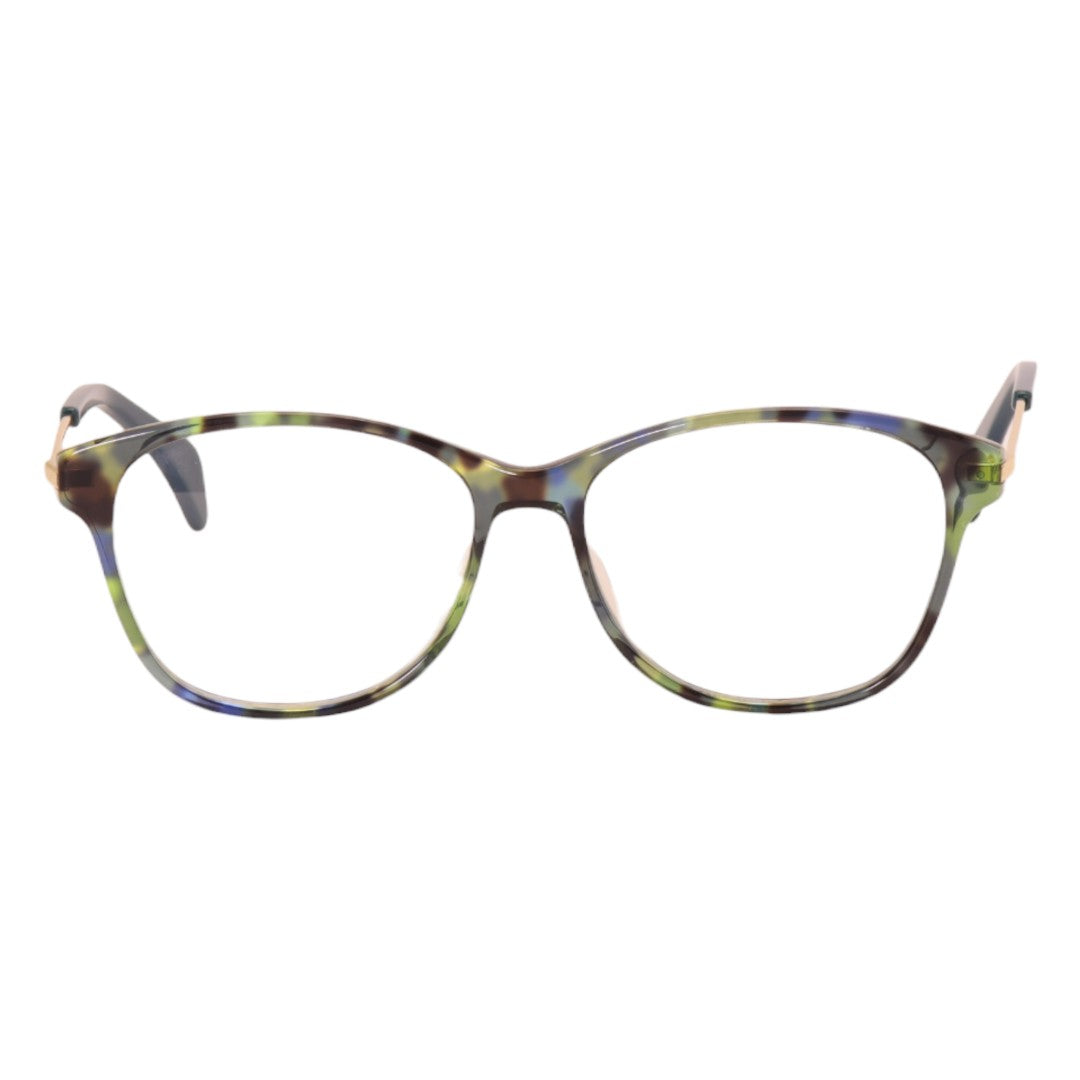 Armação para óculos de grau tr-90-nylon retangular verde/ azul