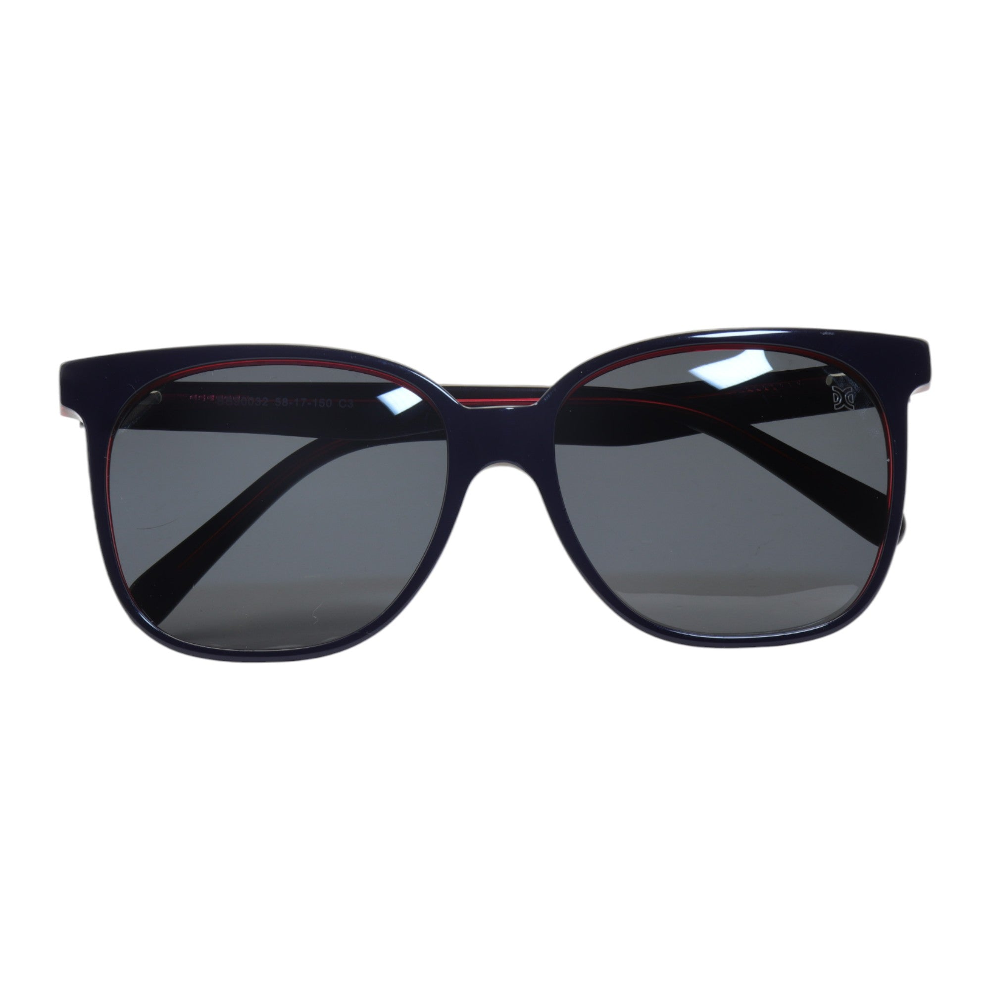 Óculos de sol acetato quadrado tartaruga/ azul