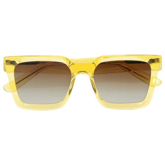 Óculos de sol acetato retangular amarela/ preto/ transparente