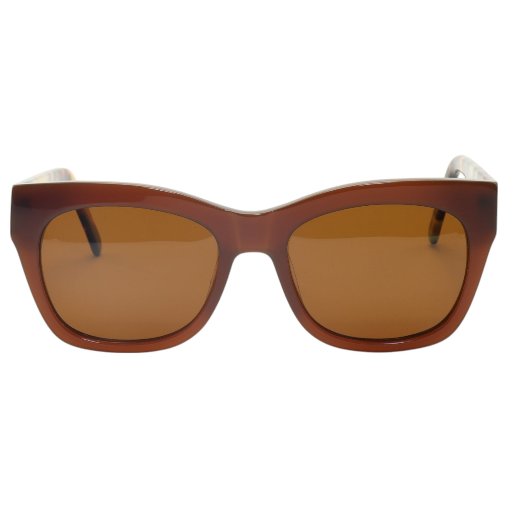 Óculos de sol acetato retangular marrom