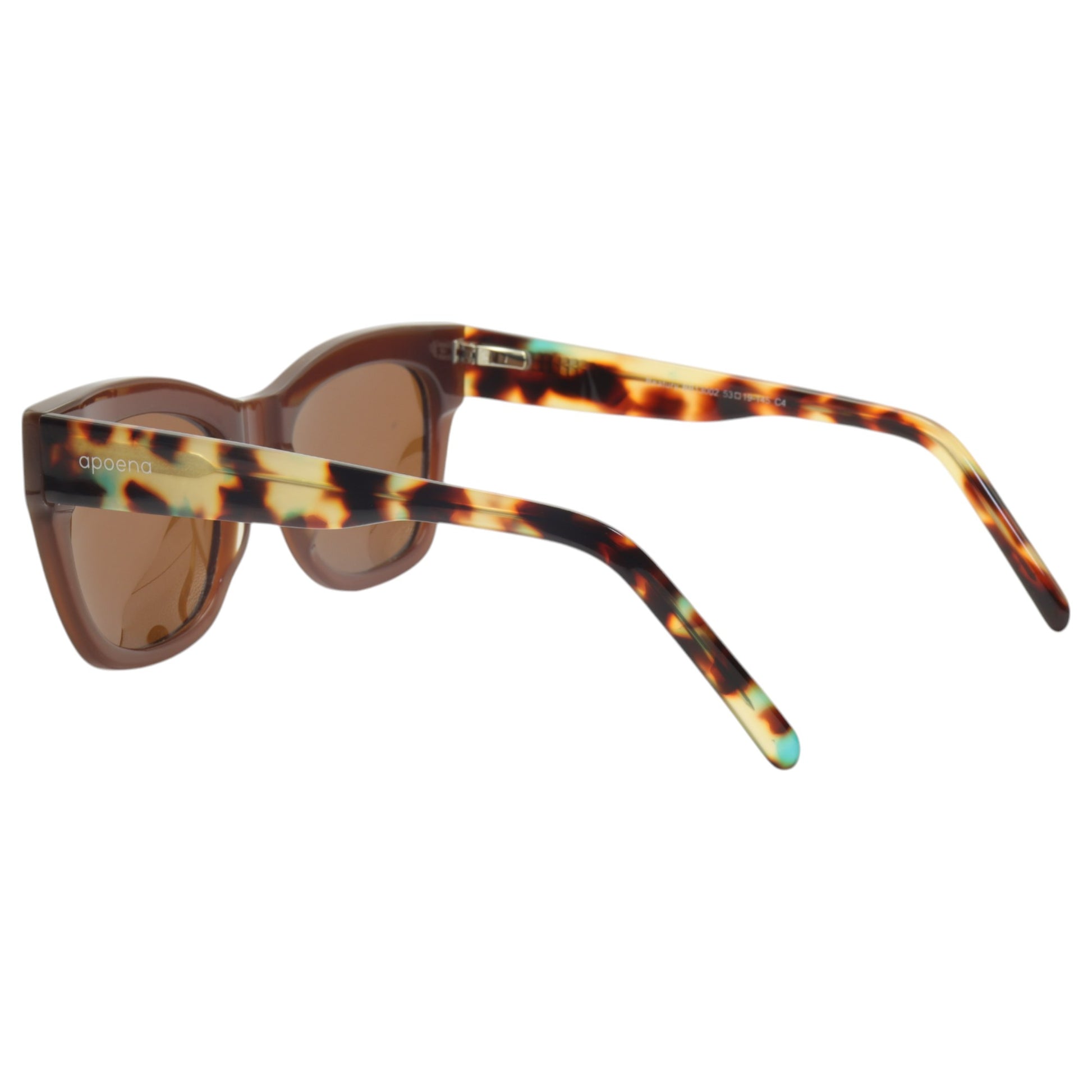 Óculos de sol acetato retangular marrom