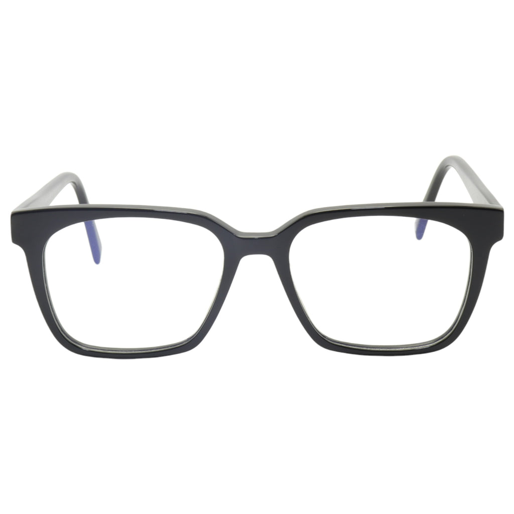 Armação para óculos de grau acetato quadrado preto