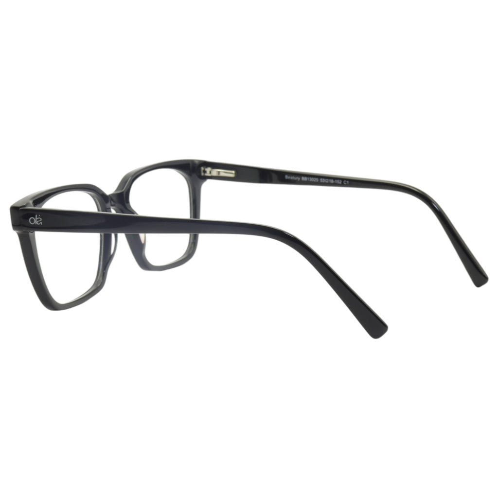 Armação para óculos de grau acetato quadrado preto