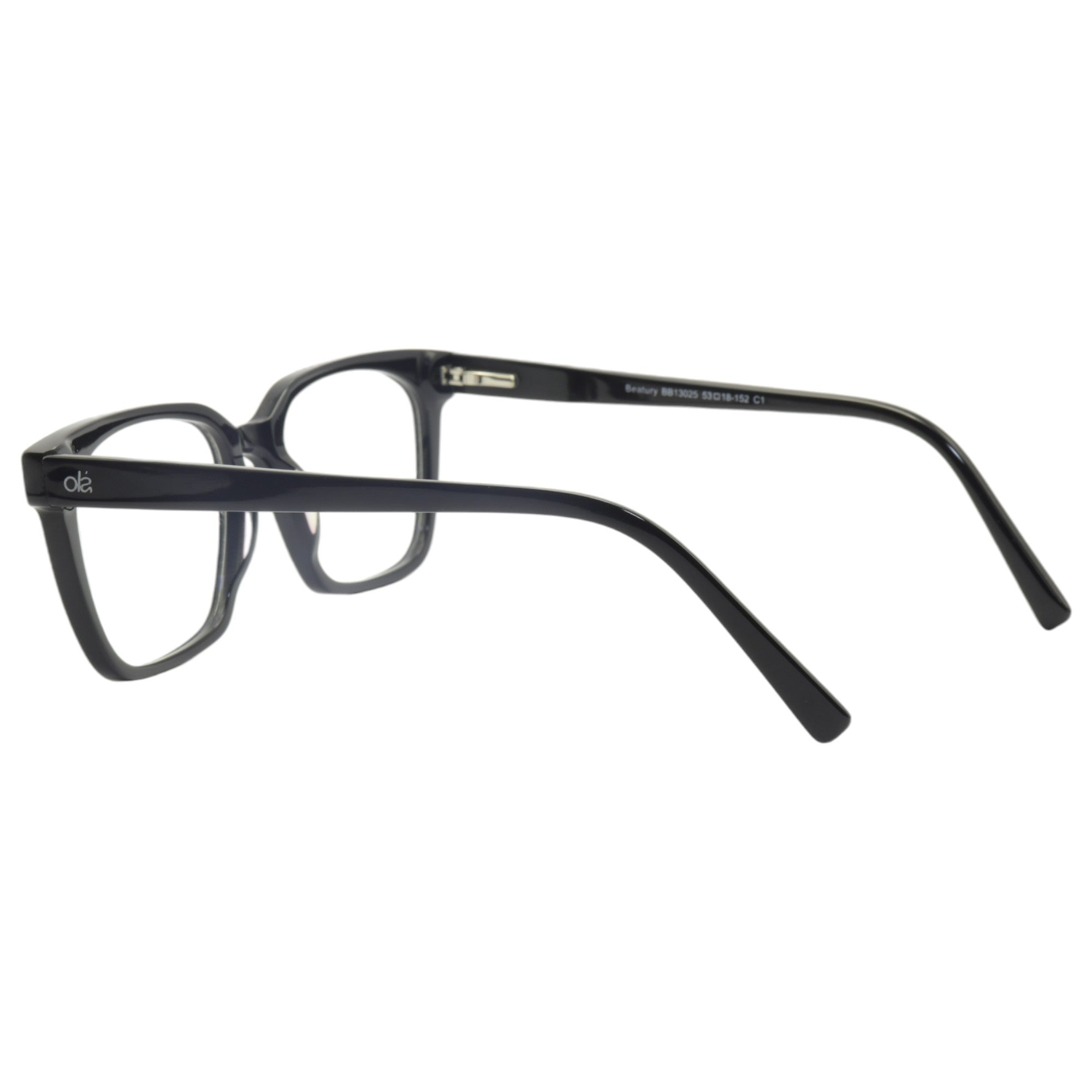 Armação para óculos de grau acetato quadrado preto