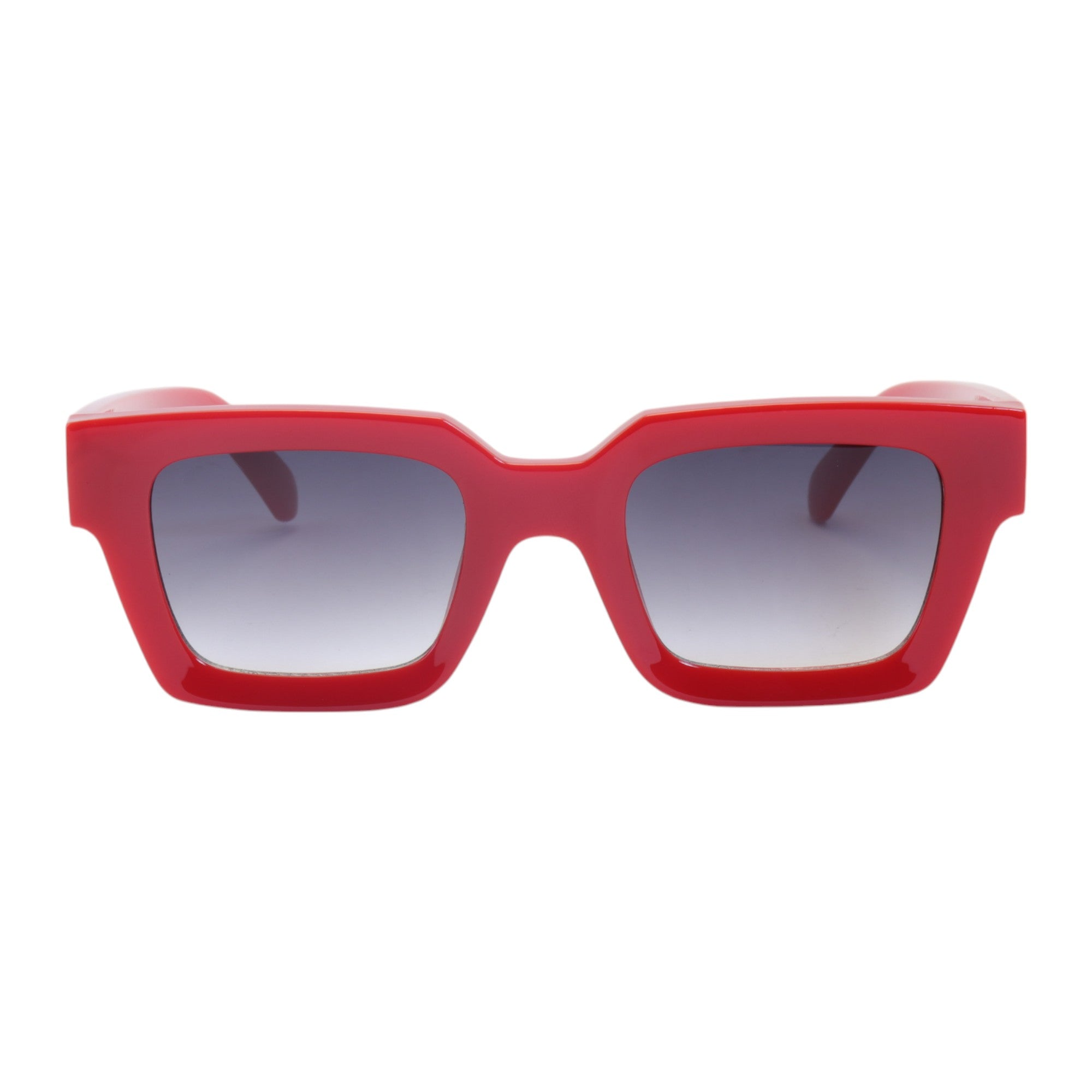 Óculos de sol tr-90-nylon retangular vermelho