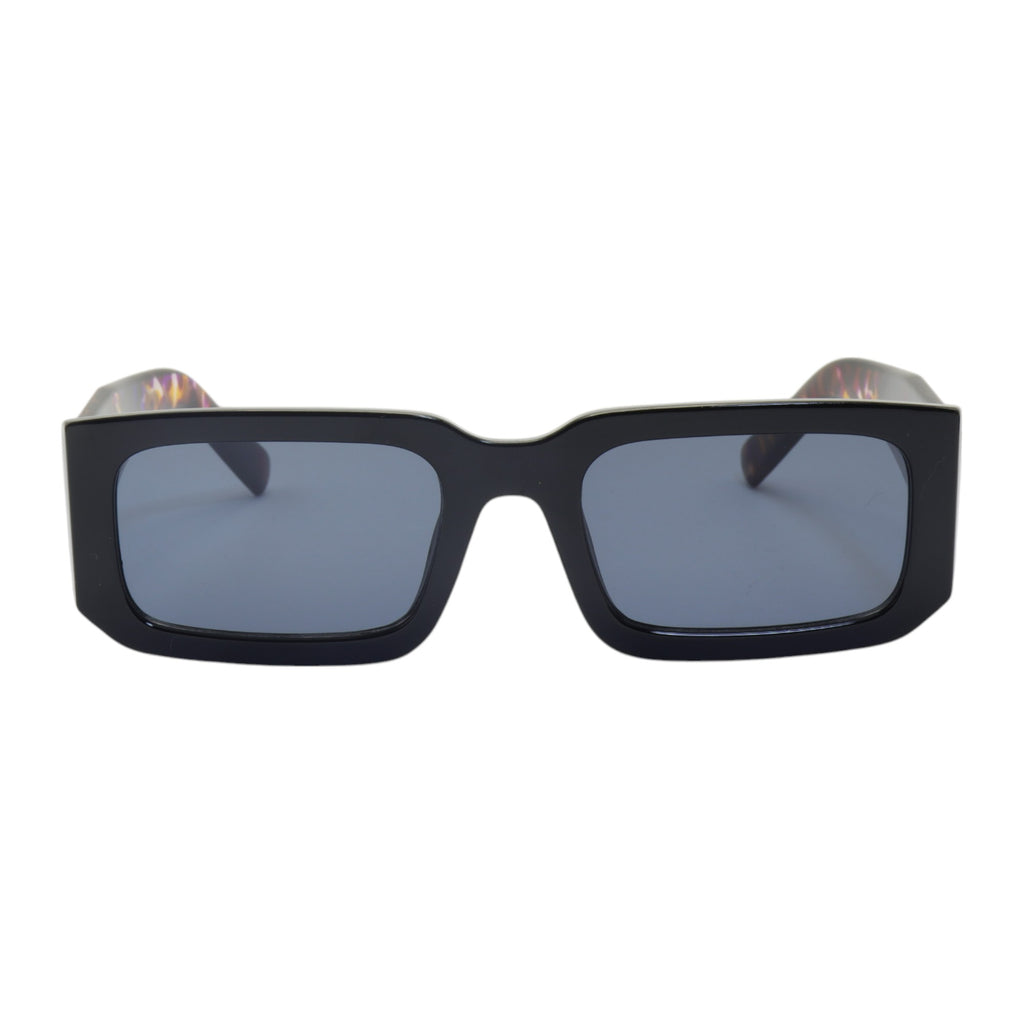 Óculos de sol tr-90-nylon retangular preto
