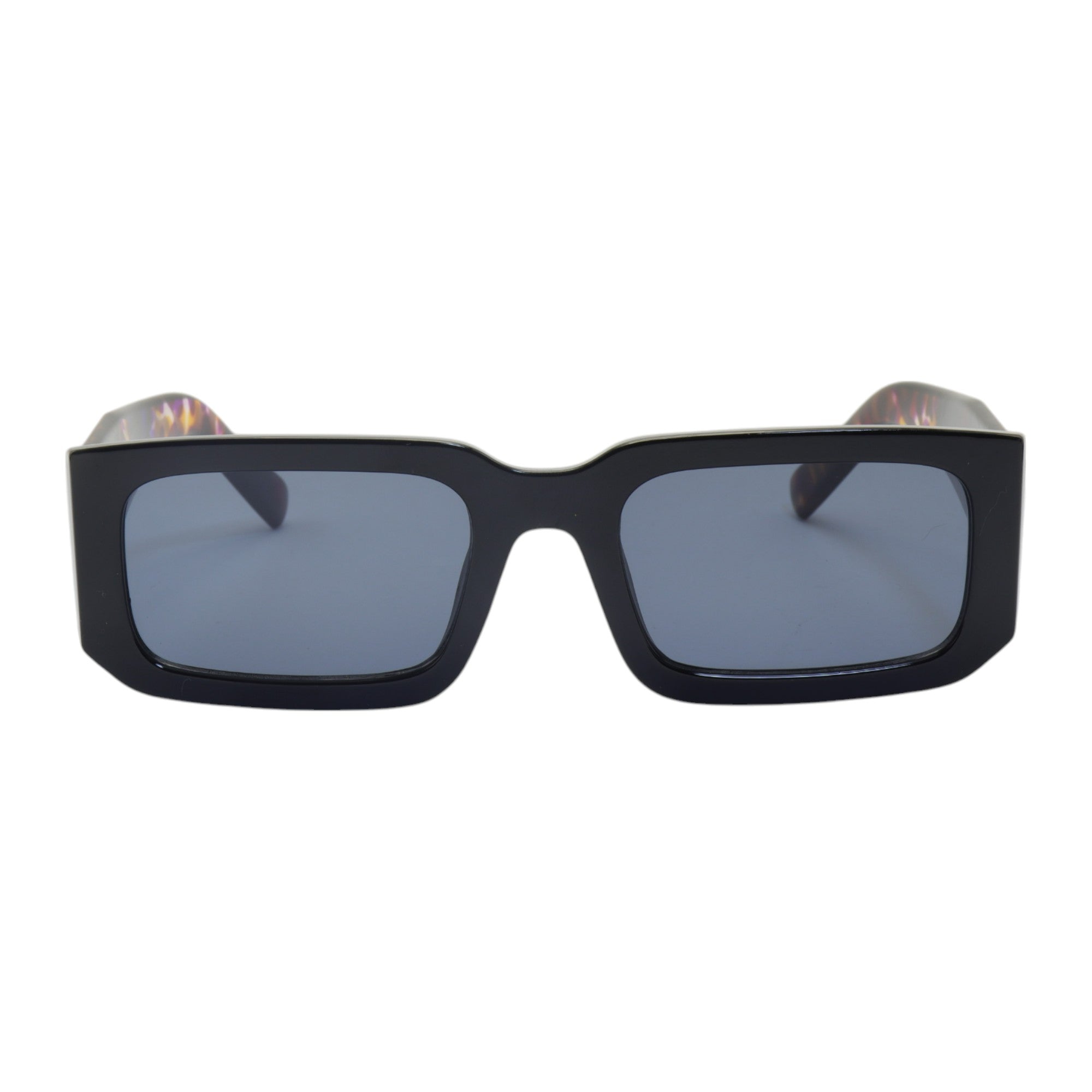 Óculos de sol tr-90-nylon retangular preto