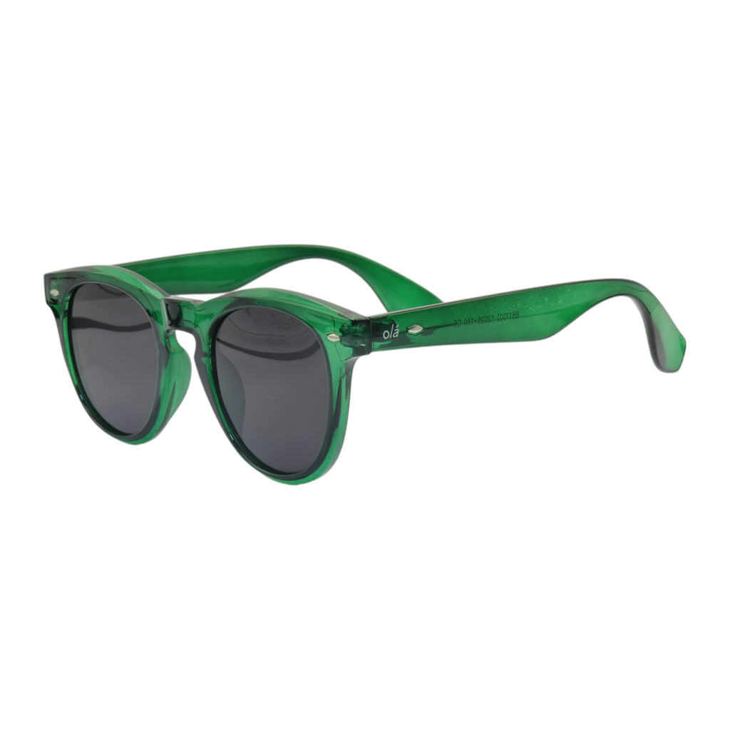 Óculos de sol tr-90-nylon redondo verde