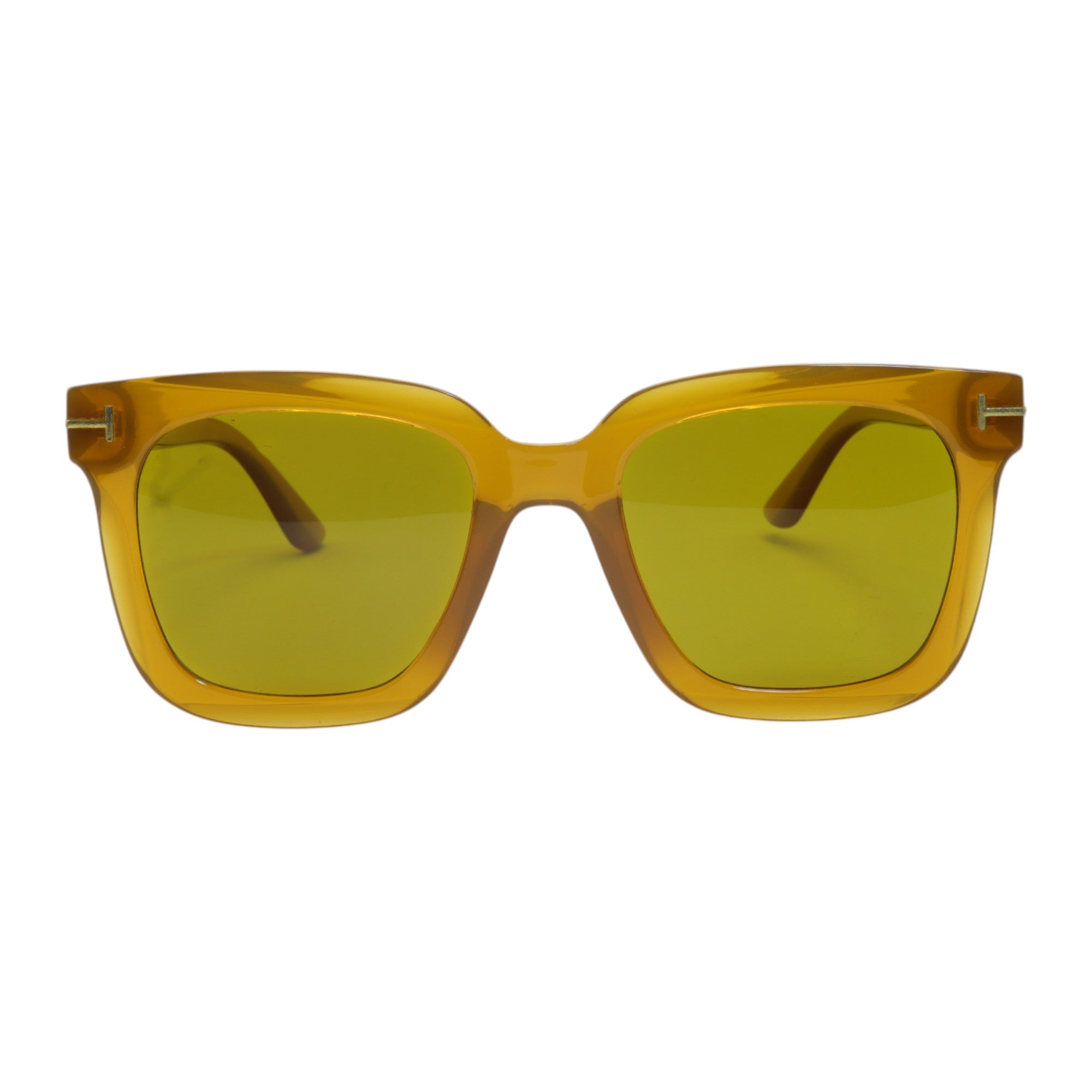 Óculos de sol tr-90-nylon quadrado marrom